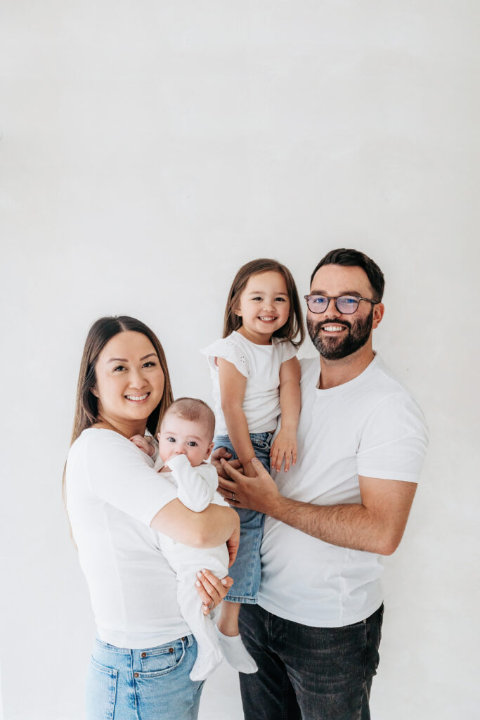 Gorgeous young family on a photoshoot in Chehsire